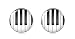 Produktbild Tizi Jewellery Handgemacht Klavier 925 Sterling Silber Ohrringe Ohrstecker 12 mm für Damen und Mädchen Geschenk perfekte oder Party