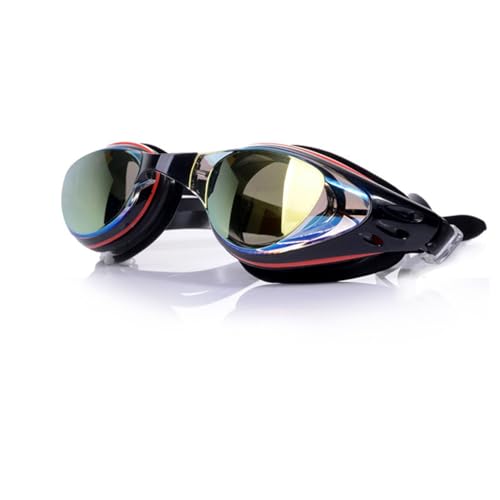 Occhialini da Nuoto Miopi, Occhialini da Nuoto Ottici Con Visione, Anti-Fog Protezione UV Ponte Nasale Regolabile Guarnizioni In Silicone Per Uomini Donne (-6)