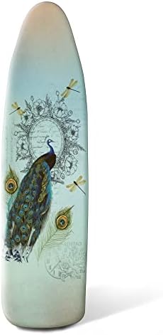 Nmbvcxz Peacock Ironing Board Cover and Pad，Non Stick Resist Scorching and Staining，Standard Size 15x54 inch Thick Padding Elastic Edge and 4 Fasteners