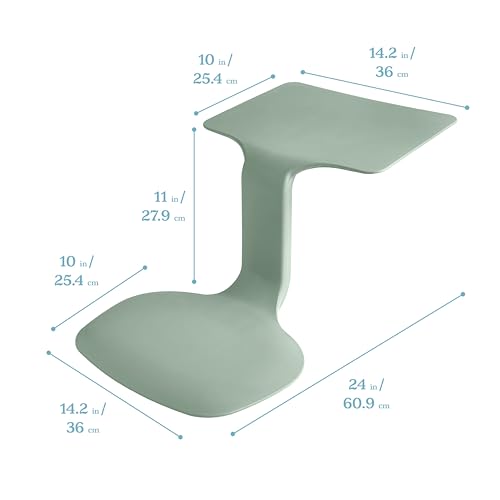 Image of ECR4Kids The Surf Portable Lap Desk, Flexible Seating, Sage, 10-Pack