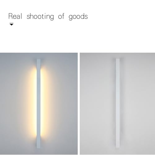 Aplique de pared rectangular LED de 60cm en aluminio y acrílico con luz neutra para pasillos 2