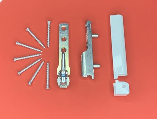 FTF - Fenstertechnik Aubi Siegenia A300 EW001 - Rodamiento de esquina y soporte de esquina EB005, incluye tapas y material de fijación (sin llave de ajuste)