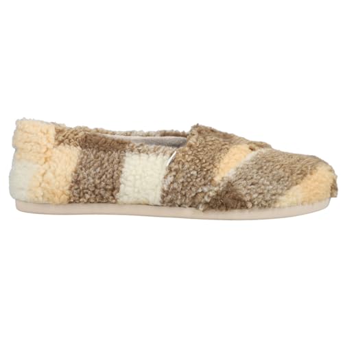 TOMS Womens Alpargata Fuzzy Slip On Flats Casual - Beige - Size 8 B