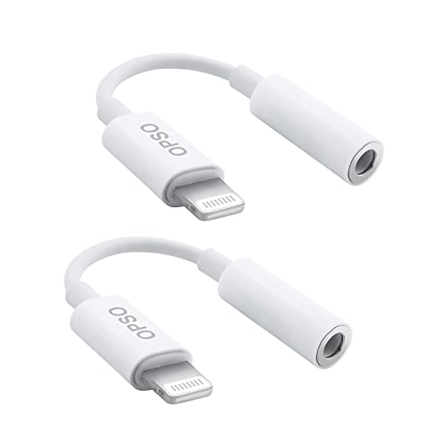 [Apple Mfi Certified] Lightning To 3.5 Mm Headphone Jack Adapter 2Pc Compatible With Iphone 13 Pro Max/12/11/Xr/Xs/8/8 Plus/7/7 Plus, Music Control & Calling Function,Support Ios 14,13,12,11 #TOP5