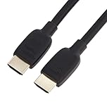 Amazon Basics HDMI Cable, 48Gbps Certified Ultra High Speed, 8K@60Hz, 4K@120Hz, Gold-Plated Plugs, Ethernet Ready, 1.8 m, Black