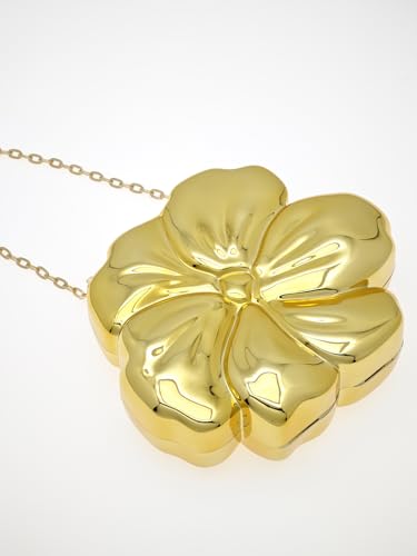 Women's Acrylic Flower Shaped Box Crossbody Bag Elegant Handbag Glossy Evening Party Purse Clutch With Chain3