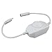 Xking Led Light Strip Dial Dimmer - Single Color(Can also be the power switch), Easy Plug-in , Inline PWM 5-24v Dc5.5*2.1mm (White)