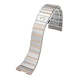 VFEBTSD Compatible con Omega Double Eagle Steel Strap Constellation Series Pulsera de reloj para hombre y mujer, accesorios de metal, 17 mm, 23 mm, 25 mm, 25mm, Acetato, Sin piedra preciosa