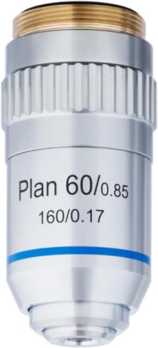 AmScope 60X Plan Achromatic Objective Lens with Knurled Ring