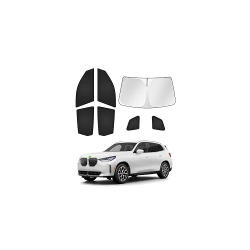 Image of Canvcle Window Shades for 2025 2026 BMW X3 Accessories Windshield Sun Shade Side Rear Window Covers Sunshade Sun Visor Shield Privacy Protection for Camping Keep Vehicle Cool Black 7PCS