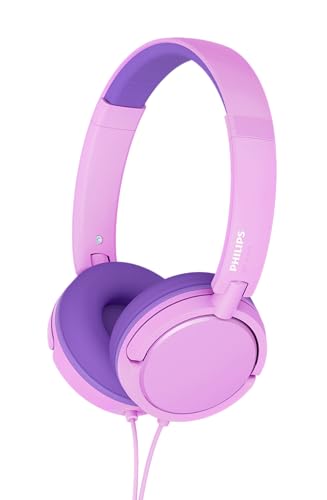 PHILIPS K2019 Lightweight On-Ear Wired Kids Headphones - Built-in Mic, Safe Volume Limited, Foldable & Durable, Pink - image 1