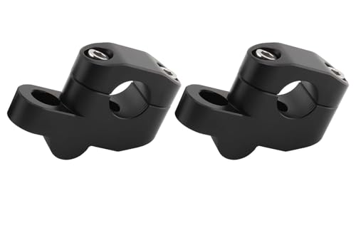 Rehausseur guidon moto pontet de rehausse noir 28mm avec prolongateur arrière