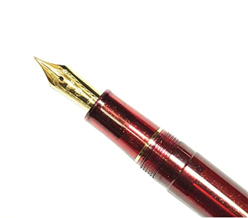 Sailor Fountain Pen Shikiori Moonlit Night Water Surface Night-Burning Fine Point 11-0558-202 With Kanji Love Sticker, Red, 5.78 X 0.47 X 0.39 In #TOP2