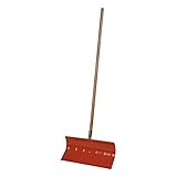 Emsco Group 1215-1 Bigfoot Steel Pusher Design-20 Blade-Non-Stick Coating-Wooden Handle Snow Shovel,...