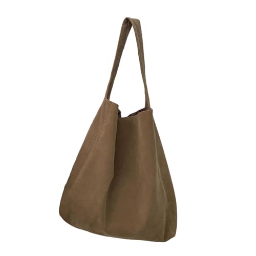 Sac à main souple chameau grand espace adapté au bureau et événement