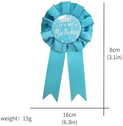 Spilla "It's My Birthday" In Tessuto E Metallo | Rosetta Per Compleanni Donna E Bambina | Accessorio Festa - Foto 4