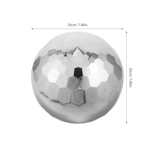 Boule décorative en acier inoxydable argenté surface miroir très polie pour extérieur - 3
