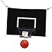 DYNWAVE Trampolines Basketball Hoop Attachment Basketball Goal Basketball Frame Toy Sun Protection Adjustable Ropes for Game Practice Backyard Kids, Black 69cmx48cm