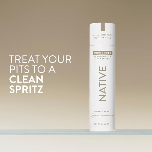 Native Whole Body Deodorant Spray for Women and Men, Sandalwood & Shea Butter Scent, Aluminum-Free, 72-Hour Odor Protection for Entire Body, Contains Plant-Based Ingredients, No Parabens, 3.5 oz - image 2