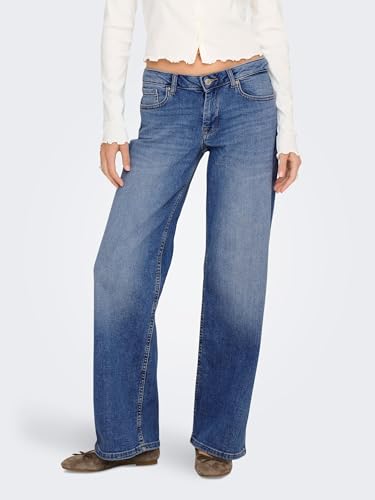 ONLY Female Jeans mit weitem Bein ONLJUDY-O Niedrige Taille Gerade geschnitten Jeans