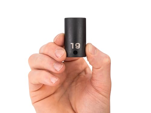 Image of TEKTON 3 /8 Inch Drive x 19 mm Semi-Deep 6-Point Impact Socket | SID14119