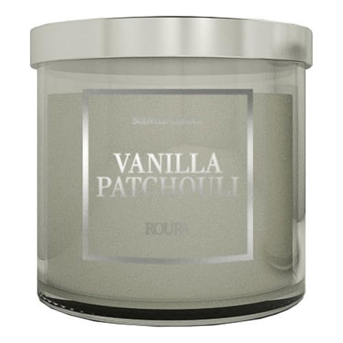 Bougie vanille patchouli anti-odeurs pot verre 70 heures