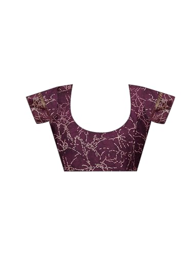 Image of Satrani Women's Weight Georgette Floral Printed Saree with Unstitched Blouse Piece