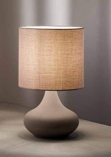 Lampada da comodino abatjour moderna tortora per camera da letto