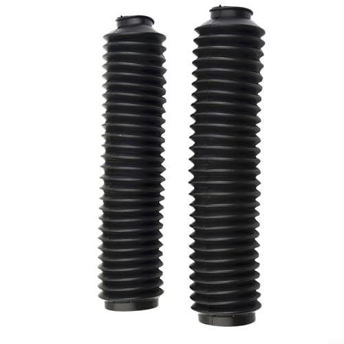 Violiica Black Rubber Motorcycle Front Fork Gaiters Dust Cover Boots for Honda CRF XR DT KLX 220x50mm 2 Pack