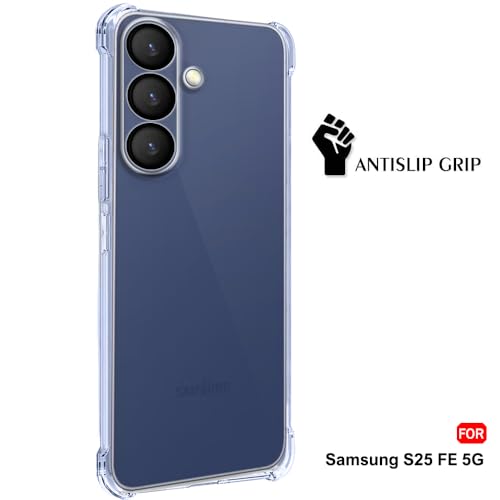 Image of TheGiftKart Transparent Crystal Clear Back Cover Case for Samsung Galaxy S25 FE 5G | Shockproof Soft TPU Case | Cushioned Edges for Ultimate Protection Back Cover Case (TPU, Transparent)
