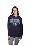 Ultra Game NBA Official Women's Extra Soft Fleece Distressed Oversized Pullover Sweatshirt, Minnesota Timberwolves, Team Color, X-Large