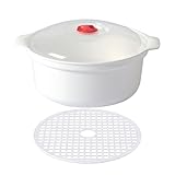 Vaporera Para Microondas | Cuenco De Cocción,Tapa Anti-escaldadura Y Asas Anti-deslizantes Para Recipiente - Preparación De Comidas Empanadillas Espárragos Brócoli Pasta