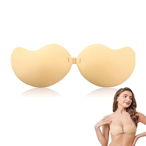 XINYUXUANXUAN Reggiseno adesivo adesivo coppa A - Reggiseno push-up senza spalline per seno piccolo, reggiseno autoadesivo invisibile per abiti da festa o taglio basso - Riutilizzabile e delicato