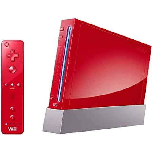 Nintendo Wii Console (Red) (Renewed)