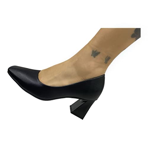 Sapato Beira Rio Salto Geométrico Feminino, Preto, 36