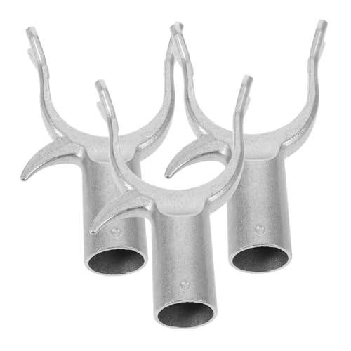 KOMBIUDA 3stücke Teiliges Aluminiumlegierung Kleiderstangen-Gabel Ersatzkopf für Wäschetrocknerstange Robust Langlebig Passend für Innendurchmesser für Hängende Kleidung