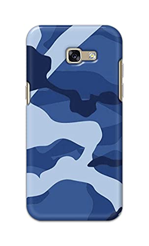 Image of Printed Hard Back Cover Case for Samsung Galaxy A5 2017 Back Cover (Army Blue Pattern) -702