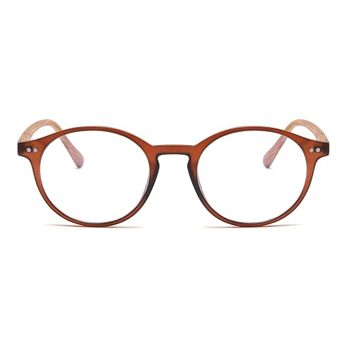 Image of Gleyemor Blue Light Glasses for Men Women, Vintage Round Frame Eyeglasses | Blue Light Blocking Glasses, Lightweight TR90 Frame, Work Gaming Daily Screen Office Computer Use