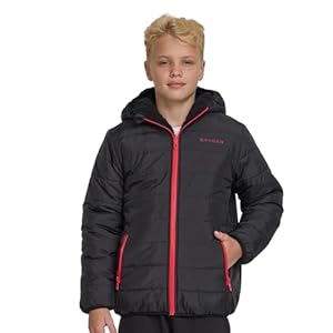 Spyder Reversible Boys Puffer Jacket – Fleece Lined Puffer Coat with Hood, Sherpa Winter Kids Outerwear, Sizes 4-20