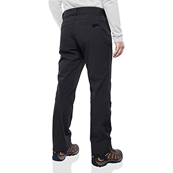 Outdoor Ventures Pantaloni impermeabili da uomo caldi foderati in pile da sci neve e escursionismo pantaloni Softshell con vita espandibile