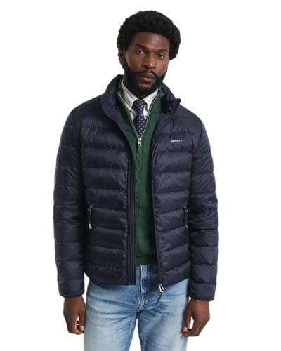 Chaqueta de plumón Evening Blue para hombre en talla grande 5XL de corte ligero y cómodo