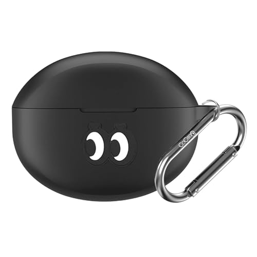 Image of Reiox Soft Silicone Protactive Case Cover Compitable for Oneplus Nord Buds 3 | 3 Pro (Black Eye)