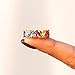 STORYJEWELLERY Colorful Rainbow Ring, Emerald Cut Eternity Band Rings for Women, Gold Plated Cubic Zirconia Baguette Rings, Rainbow Jewelry, Fashion Gifts for Women, Size 8