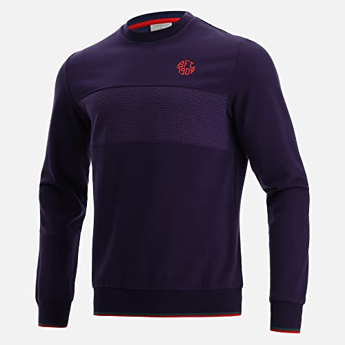 Macron Merchandising Ufficiale Sweatshirt with Crew Neck, line Fan Bologna FC 2021/22, red, XXXXL, 4XL