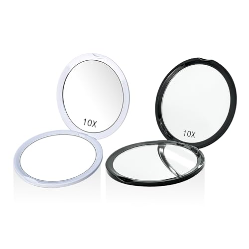 Specchio Da 2 Pezzi, Specchio Ingranditore Da Viaggio, Specchio Da Borsa, Specchio Compatto, Specchio Tascabile Da Donna, Specchio Da Viaggio Pieghevole, Specchio Per Trucco Da Viaggio