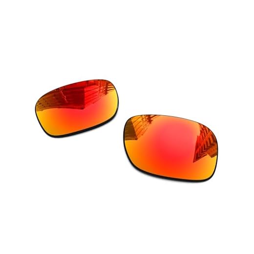Lentes de reposição polarizadas de 1,6 mm para óculos de sol Oakley Holbrook XL OO9417 59 mm, proteção UV, lente espelhada escura, peças de reparo e kit (vermelho fogo)