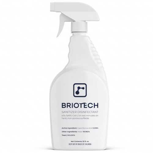 BRIOTECH Sanitizer Disinfectant, Hypochlorous Acid, 32 oz