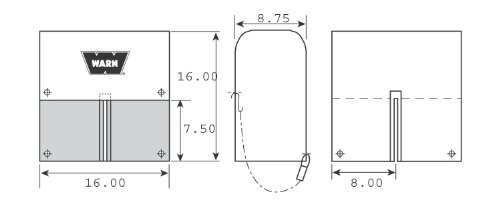 Warn 8557 Soft Winch Cover With Bungee Cord Fasteners For M8274-50 Winches #TOP1
