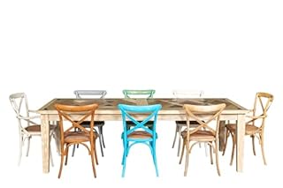 Biscottini Sedia Sala da pranzo di Legno massello Vintage - Sedie Cucina e Soggiorno in rattan Thonet - Sedie da esterno e interno impagliata - Sedia imbottita Rustica Cross