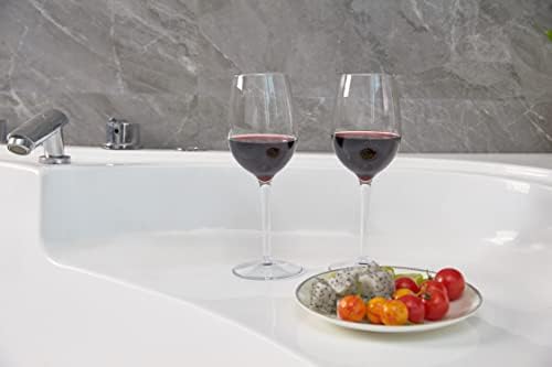 MICHLEY Unbreakable Plastic Red/White Wine Glasses 355 ml/12.5 oz Reusable 100% Tritan-Plastic Shatterproof Wine Goblets Gift Set of 4, BPA-Free and Dishwasher-Safe